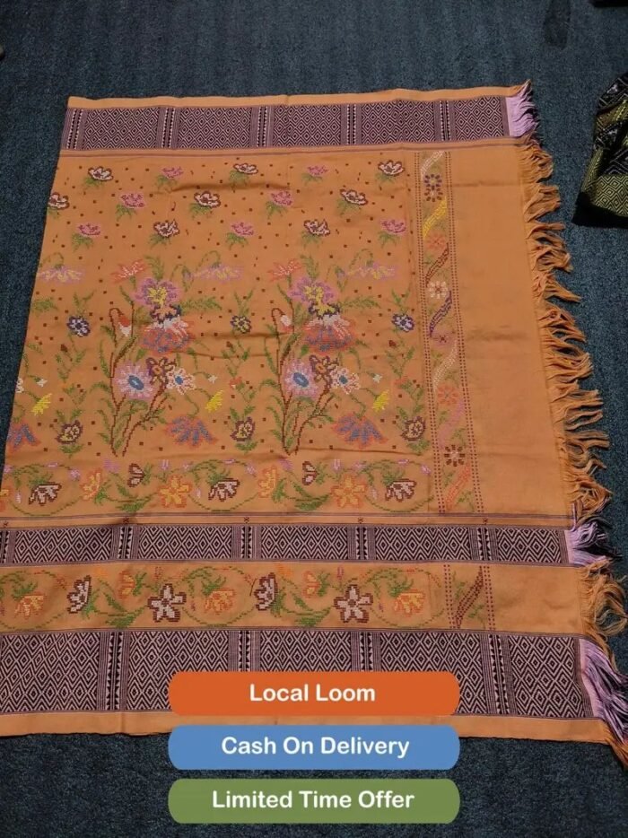 Dakmanda double boder 3 set | rose flowers boder | local loom | cash on delivery available