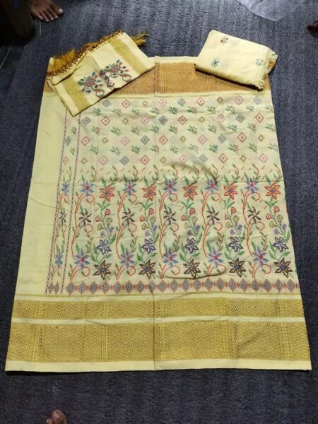 Dakmanda cream color 3 set |  double boder | local loom